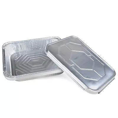 Half-Size Aluminum Steam Table Pans With Lids - Medium 13 X 11 X 2 Pack ... • $39.82