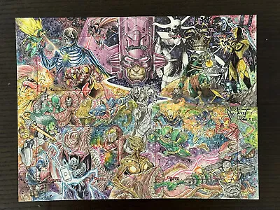 RH Marvel Greatest Battles Four Uncut Puzzle Sketch Card By Felix Icarus !! • $1650