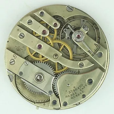 Antique 41mm Henry Capt By Vacheron Constantin Pocket Watch Movement High Grade • $255