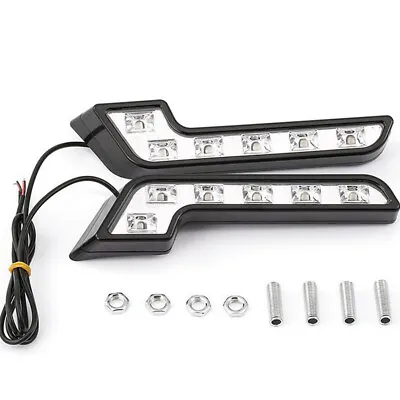 $13.40 • Buy 2Pcs White LED Fog Light Driving Bumper Lamp Fit For Car Front Grille Mount 4.8W