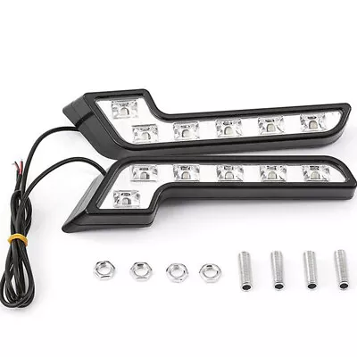 $13.40 • Buy 2Pcs White LED Fog Light Driving Bumper Lamp Fit For Car Front Grille Mount 4.8W