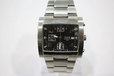 Pulsar Quartz Alarm Chronograph Timer 7T62-X076 Vintage Watch • $169