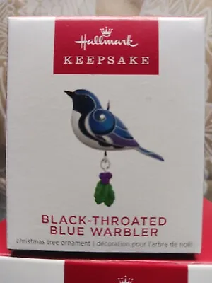 2022 Hallmark Keepsake Miniature Ornament  Black-Throated Blue Warbler  NIB • $10.99