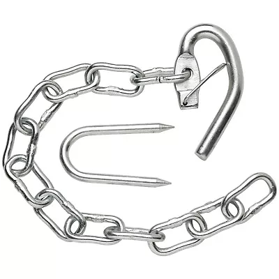 Field Farm Gate Safety Chain Set & Staple Zinc Plated 450mm Long (409) • £10.20