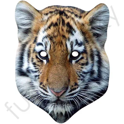 Tiger Animal Celebrity Card Face Mask - Ready To Wear - Fancy Dress • £1.49