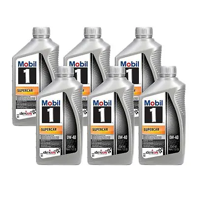 Mobil 1 Supercar Full Synthetic Motor Oil 0W-40 Dexos R Case/6 • $62.99