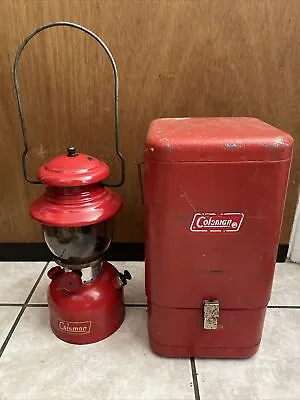 Vintage 1956 COLEMAN 200A  Red Lantern With Case - Read! - FREE SHIPPING • $299.99