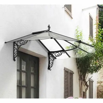 Door Canopy 6ft X 4ft Cover Palram Canopia Iris Canopy 1780 Black Clear • £574.36