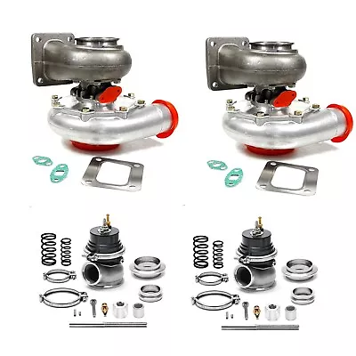 T76 AR.80/96 T4 Flange V Band Oil Cooled Turbo+60mm V60 External Wastegate 16PSI • $996.39