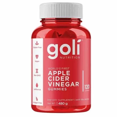 Goli Nutrition Apple Cider Vinegar Gummies 120 Count • $10