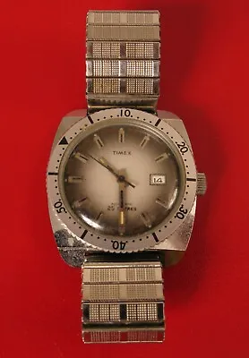 Classic Vintage Ultra Cool Retro Diver Timex Automatic Watch Wristwatch Rare !! • $125