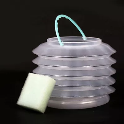 Foldable Fishing Bucket With 3 Brushes For Paint • £9.89