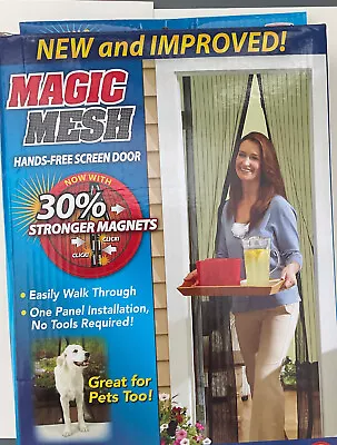 Magic Mesh NEW & IMPROVED 30% Stronger Magic! Hands Free Screen Door NEW 83x39 • $7.50