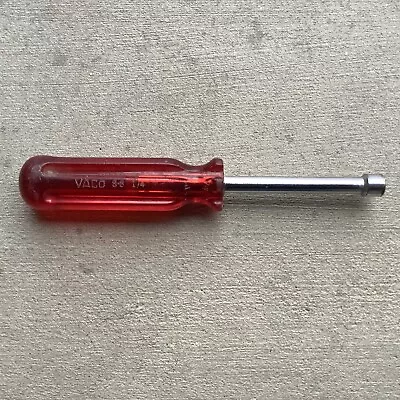 Vintage Vaco Nut Driver S-8 1/4  Hollow Shaft Red Anti Roll Handle  • $2.84