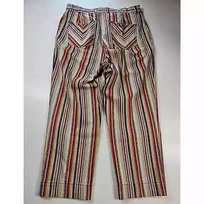 Vintage 90s St Johns Bay Bright Striped High Waisted Pants  • $22.49