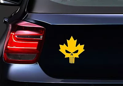 Maple Leaf Skull Canada Car Laptop Motorbike Vinyl Decal Sticker (ia) • $7.99