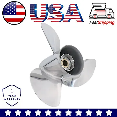 Boat Stainless Steel Propeller 13x19 Fit Yamaha Outboard Motor 50-130HP 15 Tooth • $233.55