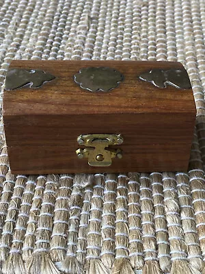 Vintage Wooden Decorative Trinket Box - Small Storage Jewelry Box • $9