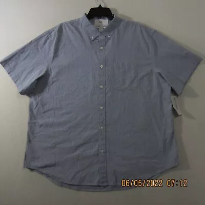 Old Navy Shirt Mens 2XL XXL Blue Polka Dot Button Up Short Sleeve Pocket Casual  • $9