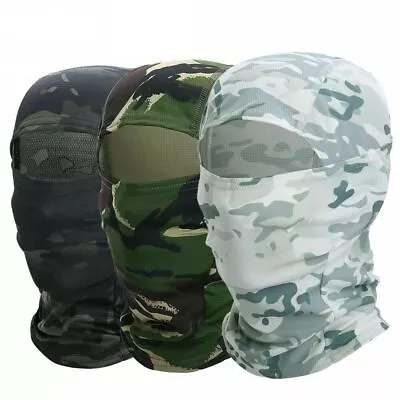 Military Camouflage Balaclava Hood Tactical Helmet Liner Gear Full Face Mask US • $7.89