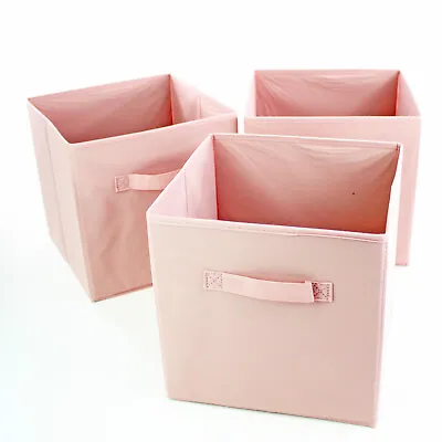 Foldable Storage Boxes With Lid Collapsible Home Clothes Organizer Fabric Cube • £14.95