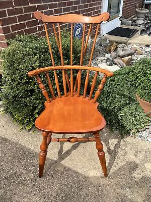 Vintage S. Bent & Brothers Fan Back Windsor Chair Half Arm 1867 • $900