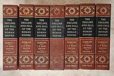 The Decline And Fall Of The Roman Empire By Edward Gibbon 7 Vol Set 1974 AMS  • $85