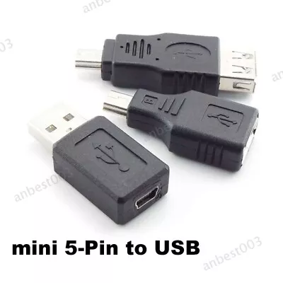 Usb 2.0 Type A Female To USB Mini 5pin 5p B A Female Male  Jack Converter • $2.34