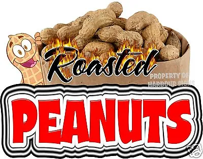 Roasted Peanuts Decal 14  Concession Cart Van Food Truck Vinyl Sign Sticker • $14.95