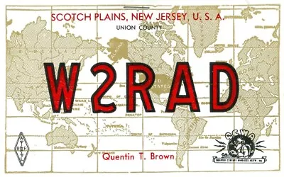 W2RAD QSL Card Scotch Plains New Jersey - 1994 • $1.99