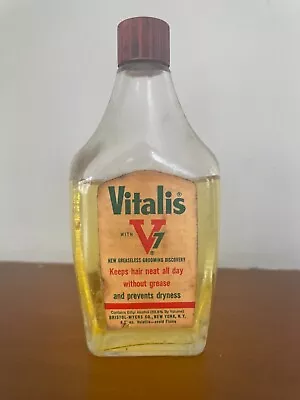 Vintage Discontinued Vitalis With V7  New Greaseless Grooming Discovery  1980s • $10