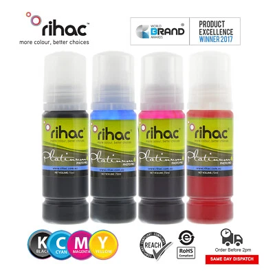 $9.99 • Buy Epson 522 T522 EcoTank Alternative Rihac Refill Ink For ET-2810 2811 2820 4800