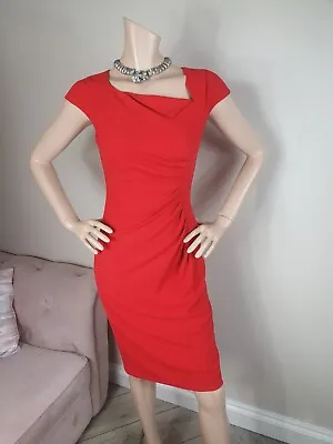 £37.50 • Buy Lk Bennett Red Davina Pencil Dress, Uk 8 Worn By Kate