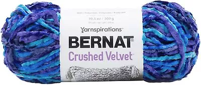 Bernat Crushed Velvet Yarn-Blue Brilliance - 2 Pack • $25.45