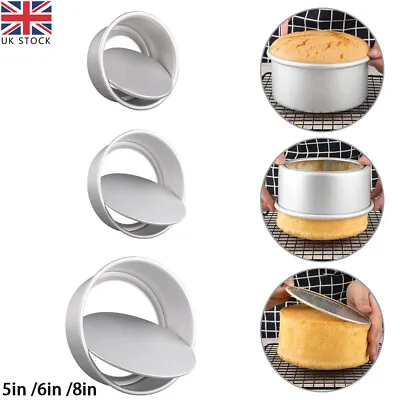 5/6/8 Inch Round Cake Pan Tin Baking Mold Mould Removable Bottom Loose Base UK • £7.99