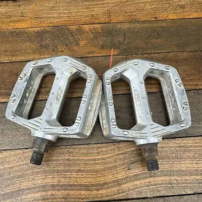 GT Pedals Old School BMX 1/2 In VP-821 Vintage Race Freestyle Silver 90s A6 • $41.99