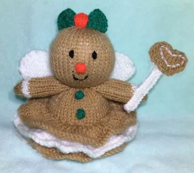 KNITTING PATTERN - Gingerbread Fairy Choc Orange Cover / 14 Cms Christmas Toy • £3.25