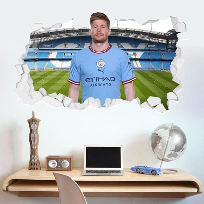 £19.99 • Buy Official Manchester City Wall Sticker - Kevin De Bruyne 22/23 Broken Wall Decal