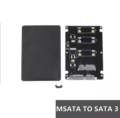 2.5'' MSATA To SATA III HDD SSD Board Adapter Converter Card Enclosure Case SG • $7.43