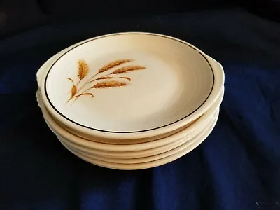 Edwin Knowles YORKTOWN GOLDEN WHEAT Cake / Pie Plates Lot Of  - 7 • $15.99