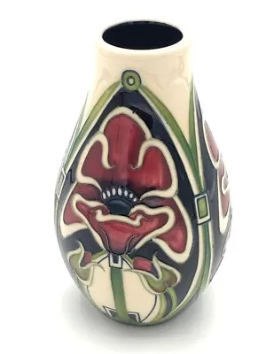 Moorcroft Vase Flower Motif By Rachel Bishop 5.1  Tall Excellent Cond. With Box • $168