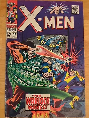 Uncanny X-Men #30 - Marvel 1967 - The Warlock Wakes! - GD/VG - Jack Kirby Cover! • $32