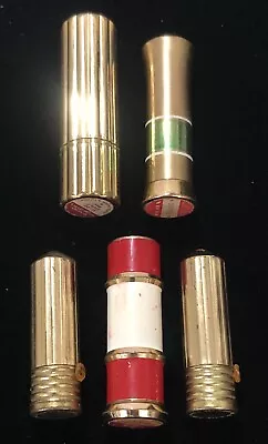 Lot 5 Vtg Lipstick TUBES Container DECO Enamel Vanity Estee Lauder Cutex Coty • $24.99