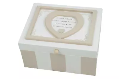 Memory Box Keepsakes Chest Memories Are Us Having Fun Cream Wooden Gift F1661 • £21.98