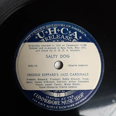 United Hot Clubs Of America - Freddie Keppard's Jazz Cardinals 78rpm Shellac 10  • £55