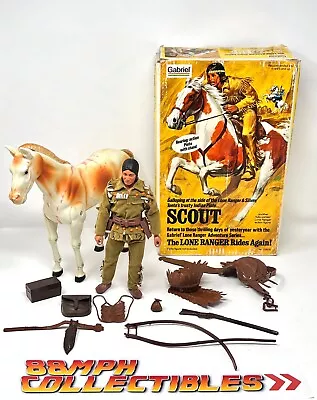 Great GABRIEL 1977 The Lone Ranger Tonto & Scout Action Figure In Box • $109.95