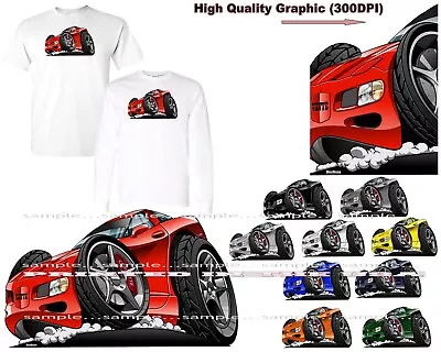 Corvette C5 Series Model Year Smokin Tires DigiRods Cartoon Car T Shirt • $22.95