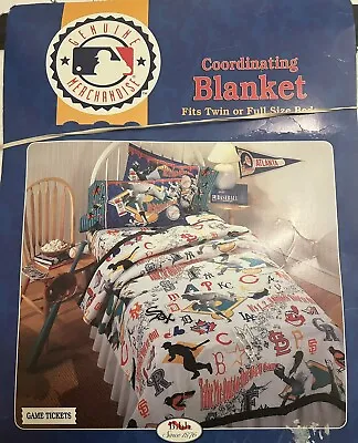 VTG Baseball Team Logo MLB  Blanket Twin Full Bedding • $47