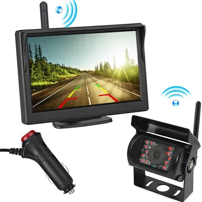 5  Wireless Backup  Camera And Monitor Rear View System For Motorhome Bus Truck • $64.99