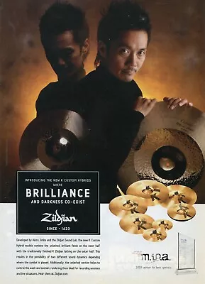 2006 Print Ad Of Zildjian K Custom Hybrid Drum Cymbals W Akira Jimbo MIPA Award • $9.99